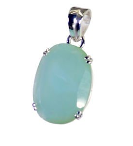 Riyo Aqua Chalcedony Silver Jewelry Websites Scroll Pendant L 1.5in Spach-4003