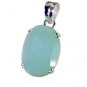 Riyo Aqua Chalcedony Silver Jewelry Websites Scroll Pendant L 1.5in Spach-4003