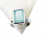 Riyo Aqua Chalcedony Silver Jewelry Store Aqiq Ring Sz 8 Srach8-4005