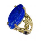 Riyo Lapis Lazuli 18-Kt Gold Plated Eternity Ring Sz 5 Gprlla5-44048