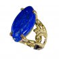 Riyo Lapis Lazuli 18-Kt Gold Plated Eternity Ring Sz 5 Gprlla5-44048