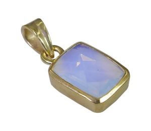 Riyo Purple Gold Plated Fire Opal CZ Pendant dollish unusual handmade jewellery