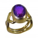 Riyo Multi Gold Plated Dichroic Glass Ring statuesque handmade celtic jewellery