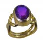Riyo Multi Gold Plated Dichroic Glass Ring statuesque handmade celtic jewellery