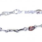 Riyo Red 925 sterling silver Garnet Bracelet elegant handmade jewelry gemstones