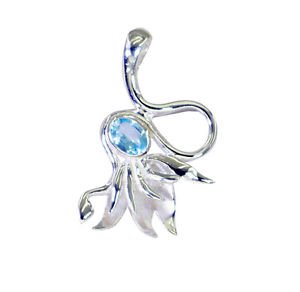 Riyo Blue Topaz Village Silver Jewelry Silver Filigree Pendant L 1.5in Spbto-100