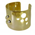 Riyo A Plain  18kt Gold Plated Sleek Bangle W 2in Gppban-120008