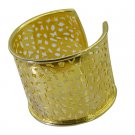 Riyo A Plain  18kt Gold Plated Sparkly Bangle W 2in Gppban-120019