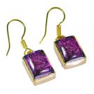 Riyogems Dichroic Glass Buy Gold Plated Jewelry Dangle Earrings L 1.2in Gpedgl-2