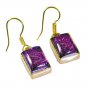 Riyogems Dichroic Glass Buy Gold Plated Jewelry Dangle Earrings L 1.2in Gpedgl-2