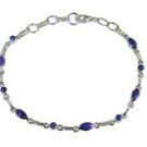 Riyo Blue 925 sterling silver Lapis Bracelet refined handmade natural stone jewe