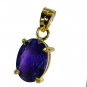 Riyogems Amethyst Cz Gold Plated Fashion Tennis Pendants Gppamcz-88011