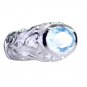Riyo Blue Topaz Silver Art Jewelry Cameo Ring Sz 6 Srbto6-10093
