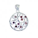 Riyo Garnet Inexpensive Silver Jewelry Belle Pendants L 1.5in Spgar-26076