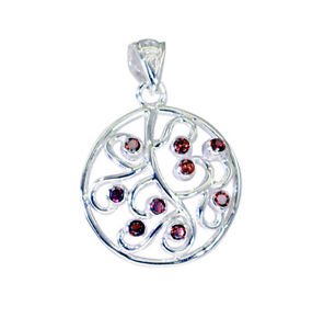 Riyo Garnet Inexpensive Silver Jewelry Belle Pendants L 1.5in Spgar-26076