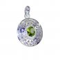 Riyo Peridot Tribal Silver Jewelry Coin Pendants L 1.5in Spper-58049
