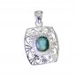 Riyo Turquoise Silver Jewellery Brands Pluto Pendant L 1.5in Sptur-82015