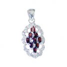 Riyo Garnet Indian Silver Jewelry Starfish Pendants L 1.5in Spgar-26073