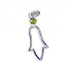 Riyo Peridot Stylish Silver Jewellery Id Pendant L 1.5in Spper-58044