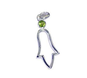 Riyo Peridot Stylish Silver Jewellery Id Pendant L 1.5in Spper-58044