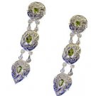 Riyo Peridot Silver Jewelry Artists Love Earring L 2.3in Seper-58044