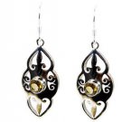 Riyo Citrine Silver Jewellery India Mother Earring L 1.5in Secit-14021