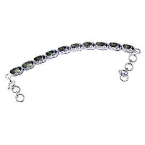 Riyo Peridot Exclusive Jewellery Thin Silver Bracelet L 7.5in Sbraper-58012