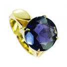 Amethyst Cz 18-Kt Y Gold Plating Guard Ring