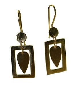 Riyo Plain Gold Plated plain Earring beauty cheap handmade jewellery GPEPLA-1200