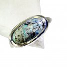 Riyo Turquoise Hammered Silver Silver 925 Ring Sz 8 Srtur8-82027