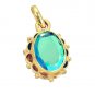 Riyogems Dichroic Glass Fine Gold Plated Circle Pendants L 1.2in Gppdgl-22031