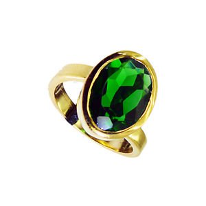 Emerald Cz 18k Gold Plating Mood Ring
