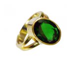 Emerald Cz Wholesale Gold Plate Claddagh Ring