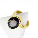 Smoky Quartz Buy Gold Plated Jewelry Friendship Ring