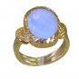 Riyo Purple Gold Plated Fire Opal CZ Ring eye-catching handmade indian jewelry G