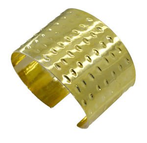 Riyo A Plain  18kt Gold Plated Sparkling Bangle W 2in Gppban-120018