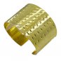 Riyo A Plain 18kt Gold Plated Sparkling Bangle W 2in Gppban-120018