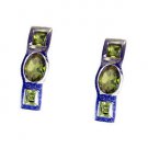 Riyo Peridot Silver Antique Jewellery Celebrity Earring L 1.3in Seper-58066
