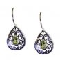 Riyo Peridot Plain Silver Jewellery Dangling Earring L 1.3in Seper-58049