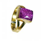 Sunstone 18kt Gold Plating Ecclesiastical Ring