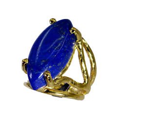 Riyo Lapis Lazuli Buy Gold Plated Jewelry Sports Ring Sz 4 Gprlla4-44076