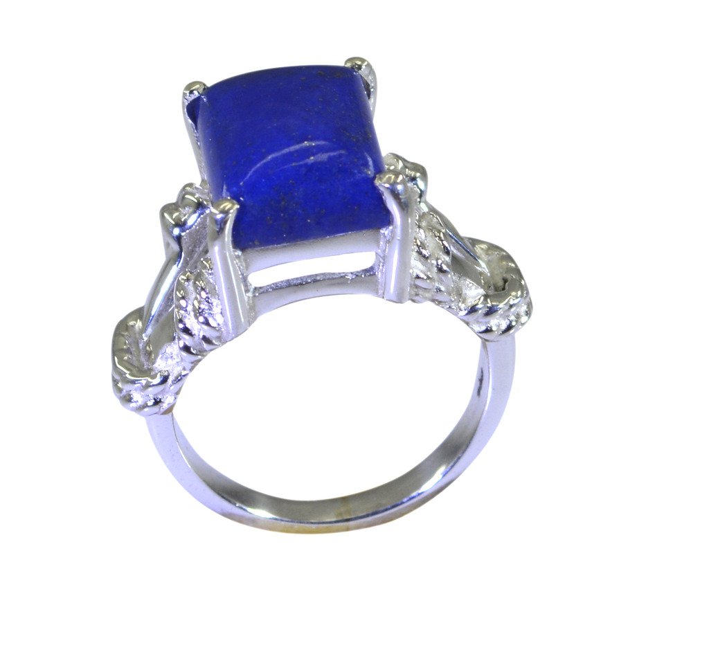 Riyo Blue Lapis Lazuli 925 Solid Sterling Silver Supportive Ring Srlla80-44017
