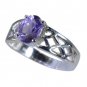 Riyo Purple 925 sterling silver Amethyst Ring flawless natural gemstone jewelry