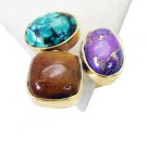 Riyo  Turquoise Gold Plated Sets Promise Ring Sz 8 Gprmul8-53009