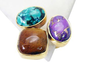 Riyo  Turquoise Gold Plated Sets Promise Ring Sz 8 Gprmul8-53009