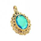 Riyogems Dichroic Glass 18kt Y Gold Fashion Graduated Pendant L 1.2in Gppdgl-220