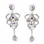 Riyo Purple Amethyst 925 Solid Sterling Silver Finishedwith Earring L 2.5in Seam