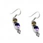 Riyo  Gemstone 925 Solid Silver Earrings L 1.5in Semul-52001