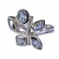 Riyo Blue Topaz Inexpensive Silver Jewelry Indian Sz 7 Srbto7-10033
