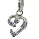 Riyo CZ925 Solid Sterling Silver Dependable Pendant L 0.5in Spwhcz-110036